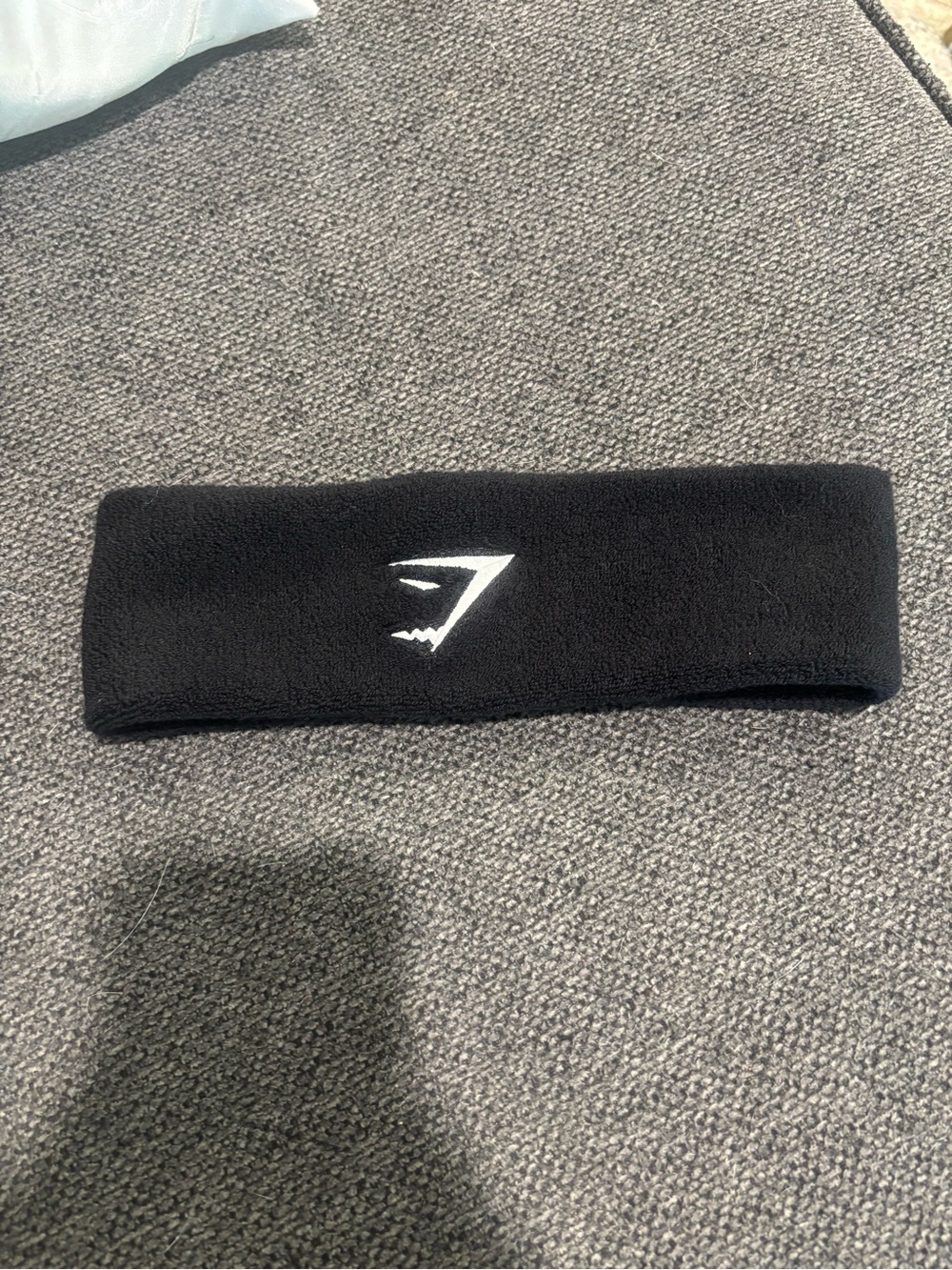 Gymshark Black Terrycloth Fleece Workout Headband